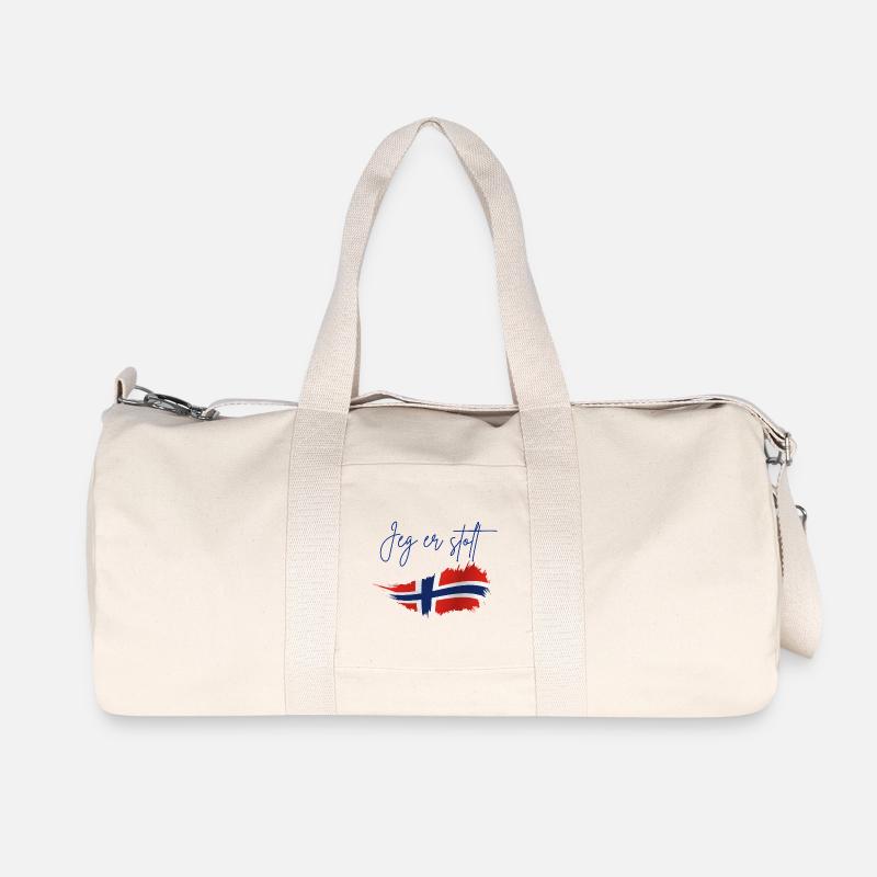Norwegen - Recycelte Canvas-Sporttasche von Stanley/Stella - Naturweiß