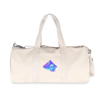 Bière Bergneon Gloss Blue - Sac de sport en toile recyclée Stanley/Stella - blanc naturel - Devant