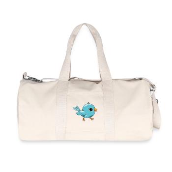 Oiseau bleu heureux mignon - Sac de sport en toile recyclée Stanley/Stella - blanc naturel - Devant
