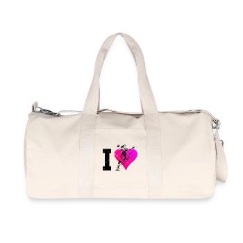 J’adore le handball avec un motif cool pour le handball pour - Sac de sport en toile recyclée Stanley/Stella - blanc naturel - Devant