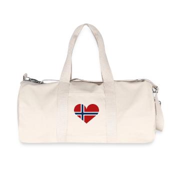 Drapeau du cœur de la Norvège - Sac de sport en toile recyclée Stanley/Stella - blanc naturel - Devant