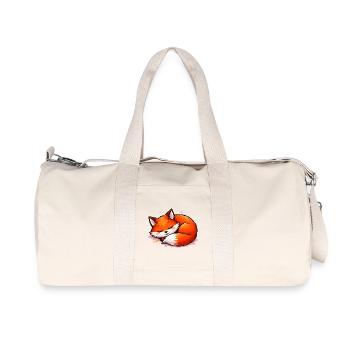 Schlafender Fuchs – niedliches Tiermotiv - Recycelte Canvas-Sporttasche von Stanley/Stella - Naturweiß - Vorne