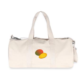 Tropischer Mango-Duo-Farbverlauf - Recycelte Canvas-Sporttasche von Stanley/Stella - Naturweiß - Vorne