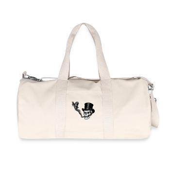 RICH SKULL #1 - black & white - Recycled Canvas Sports Bag by Stanley/Stella - natural - Front