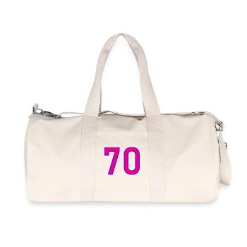 ANNIVERSARY. HAPPY BIRTHDAY. HAPPY BIRTHDAY. - Recycled Canvas Sports Bag by Stanley/Stella - natural - Front