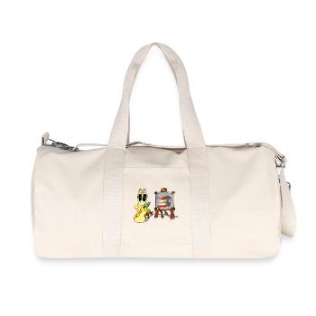 PLAN - Sac de sport en toile recyclée Stanley/Stella - blanc naturel - Devant