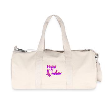 Auf das Leben Blumen-Design - Recycelte Canvas-Sporttasche von Stanley/Stella - Naturweiß - Vorne