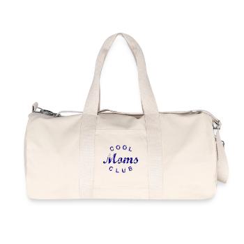 Cool Moms Club Mom Mom Mother's Day Gift - Recycled Canvas Sports Bag by Stanley/Stella - natural - Front