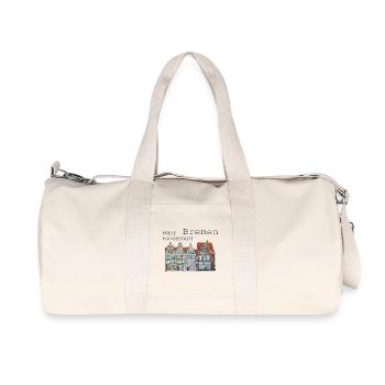 Bremer Markt Fassaden handgezeichnet - Recycelte Canvas-Sporttasche von Stanley/Stella - Naturweiß - Vorne