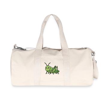Grashüpfer Heuschrecke lustiges Geschenk  - Recycelte Canvas-Sporttasche von Stanley/Stella - Naturweiß - Vorne