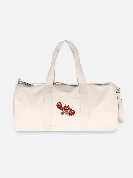 Krebs Lachend - Recycelte Canvas-Sporttasche von Stanley/Stella - Naturweiß