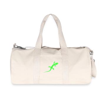 Neon Gecko Silhouette - Recycled Canvas Sports Bag by Stanley/Stella - natural - Front
