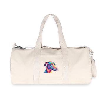 Art coloré de lévrier aquarelle - Sac de sport en toile recyclée Stanley/Stella - blanc naturel - Devant