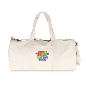 Pouvoir arc-en-ciel de l’amour avant la haine - Sac de sport en toile recyclée Stanley/Stella - blanc naturel - Devant