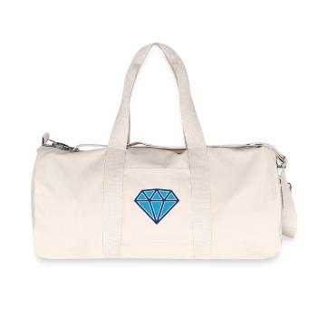 Blue Diamond Gem-Ikone für luxuriöses Branding-Design - Recycelte Canvas-Sporttasche von Stanley/Stella - Naturweiß - Vorne