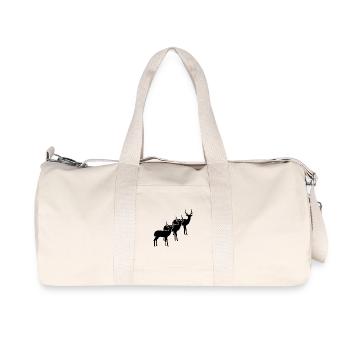 Antilopen Silhouetten Minimalistisch - Recycelte Canvas-Sporttasche von Stanley/Stella - Naturweiß - Vorne