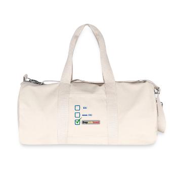EU, non-EU oder Doyschland? - Recycelte Canvas-Sporttasche von Stanley/Stella - Naturweiß - Vorne