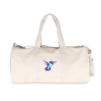 Regenbogen Kolibri Aquarell - Recycelte Canvas-Sporttasche von Stanley/Stella - Naturweiß - Vorne