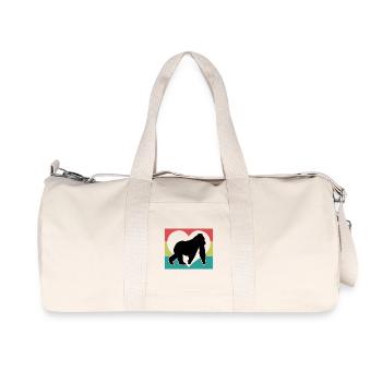 Cœur Silhouette de Singe Rétro - Sac de sport en toile recyclée Stanley/Stella - blanc naturel - Devant