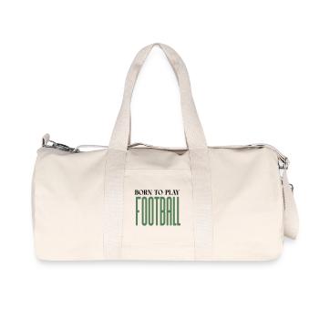 Verlängerte Fußball-Glyphen - Recycelte Canvas-Sporttasche von Stanley/Stella - Naturweiß - Vorne