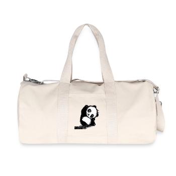 panda - Sac de sport en toile recyclée Stanley/Stella - blanc naturel - Devant