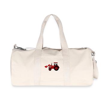 roter Traktor - Recycelte Canvas-Sporttasche von Stanley/Stella - Naturweiß - Vorne