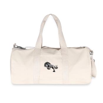 Sauvage Cheval frison - Chevaux - Sac de sport en toile recyclée Stanley/Stella - blanc naturel - Devant