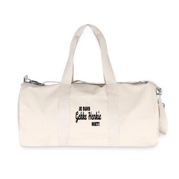 Crazy Henkie, you whis, don't be crazy * - Recycled Canvas Sports Bag by Stanley/Stella - natural - Front