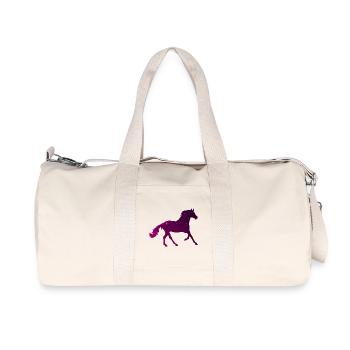 Sternenpferd - Süß Reiten Galaxy Pferd Geschenk - Recycelte Canvas-Sporttasche von Stanley/Stella - Naturweiß - Vorne