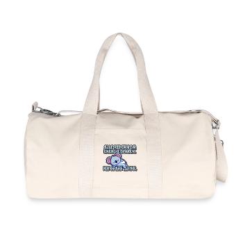 Alle reden vom Energiesparen. Ich spare meine. - Recycelte Canvas-Sporttasche von Stanley/Stella - Naturweiß - Vorne