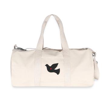 Taube Friedenstaube - Recycelte Canvas-Sporttasche von Stanley/Stella - Naturweiß - Vorne