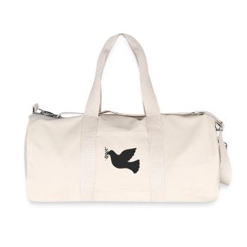 Peace Dove Peace Symbol - Recycled Canvas Sports Bag by Stanley/Stella - natural - Front