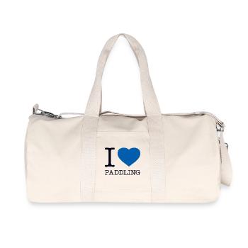 I LOVE PADDLING Kayak Paddel - Recycelte Canvas-Sporttasche von Stanley/Stella - Naturweiß - Vorne