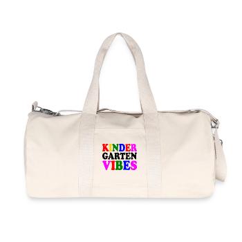 kindergarten vibes - Sac de sport en toile recyclée Stanley/Stella - blanc naturel - Devant