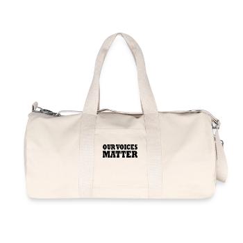 Our voices matter - Recycelte Canvas-Sporttasche von Stanley/Stella - Naturweiß - Vorne