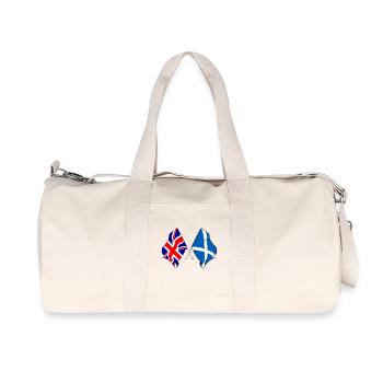 Flag of England and flag of Scotland - Recycled Canvas Sports Bag by Stanley/Stella - natural - Front
