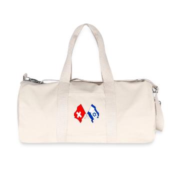 Drapeau de la Suisse et drapeau d’Israël - Sac de sport en toile recyclée Stanley/Stella - blanc naturel - Devant