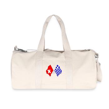 Drapeau de la Suisse et drapeau de la Grèce - Sac de sport en toile recyclée Stanley/Stella - blanc naturel - Devant