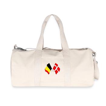 Flag of Belgium and flag of Denmark - Recycled Canvas Sports Bag by Stanley/Stella - natural - Front