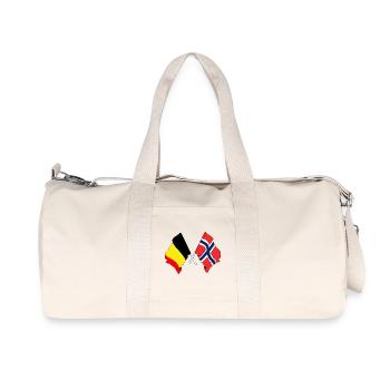 Flag Belgium, flag Norway - Recycled Canvas Sports Bag by Stanley/Stella - natural - Front
