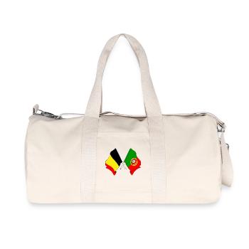 Flag Belgium, flag Portugal - Recycled Canvas Sports Bag by Stanley/Stella - natural - Front