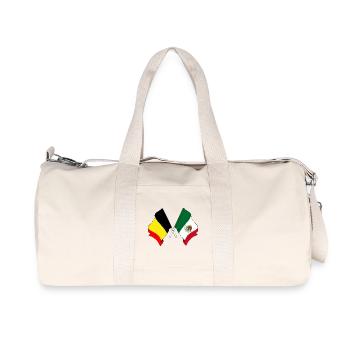 Flag of Belgium, flag Mexico - Recycled Canvas Sports Bag by Stanley/Stella - natural - Front