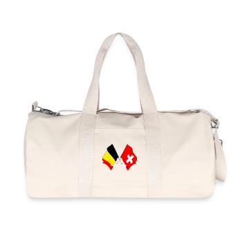 Flag Belgium, flag Switzerland - Recycled Canvas Sports Bag by Stanley/Stella - natural - Front