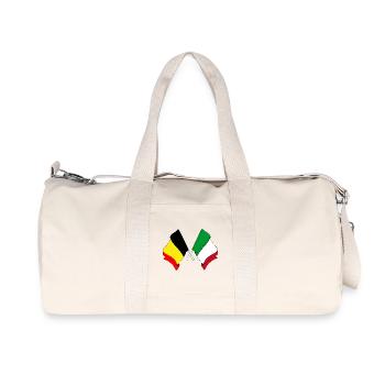 Flag Belgium, flag Italy - Recycled Canvas Sports Bag by Stanley/Stella - natural - Front