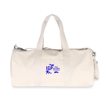 IGP Hundesport - Blau - Recycelte Canvas-Sporttasche von Stanley/Stella - Naturweiß - Vorne