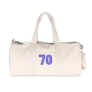 70. 70 ANS. 70e ANNIVERSAIRE. ANNIVERSAIRE 70 ANS. - Sac de sport en toile recyclée Stanley/Stella - blanc naturel - Devant