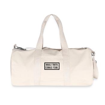 inhale truth. exhale fear. - Recycelte Canvas-Sporttasche von Stanley/Stella - Naturweiß - Vorne