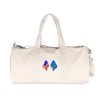 Flag USA and State of Oklahoma crossed - Recycled Canvas Sports Bag by Stanley/Stella - natural - Front