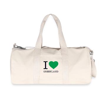 J’AIME LE GROENLAND Grönland - Sac de sport en toile recyclée Stanley/Stella - blanc naturel - Devant