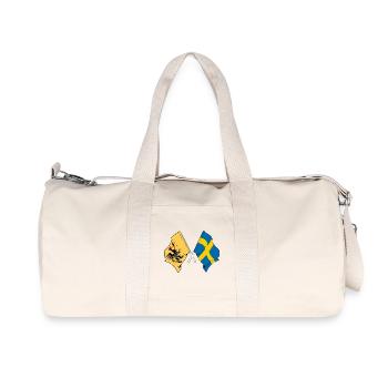 Södermanland et la Suède – Une fierté - Sac de sport en toile recyclée Stanley/Stella - blanc naturel - Devant